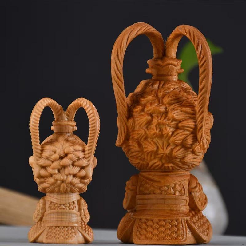 wood carving cartoon  Sun Wukong sculptures and figurines Hand carved solid wood Home Room Office Wealth Luck Feng Shui Decor