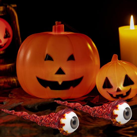 Halloweenská dekorace vytrženého očního jablka Strašidelné falešné oční bulvy s háčkem Gotická domácí dekorace pro halloweenskou akci/párty