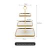 Ceramic Gold-Edged Tiered Dessert & Cake Stand