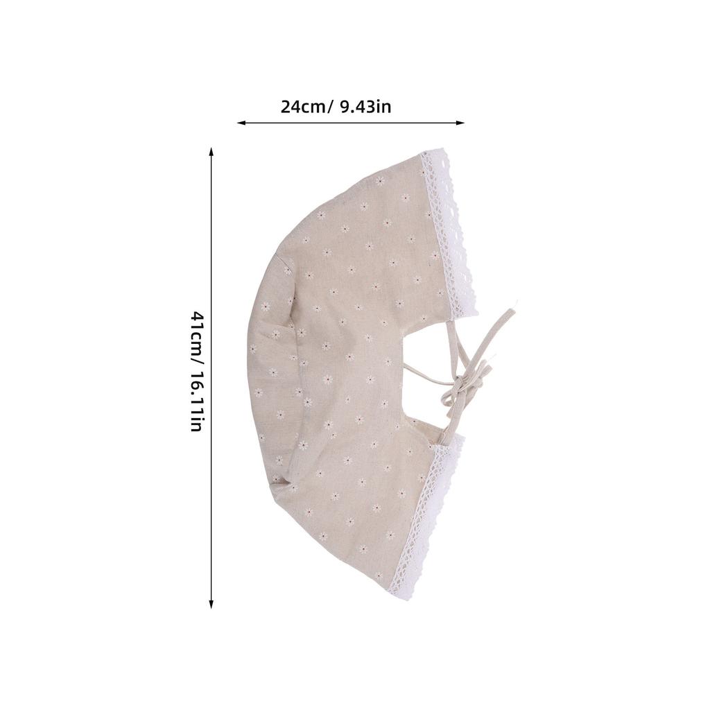 Basket Liner Replacement Lace Trim Insert Cloth Cover for Wicker Rattan Basket Farmhouse Decorative Lining for Picnic Storage