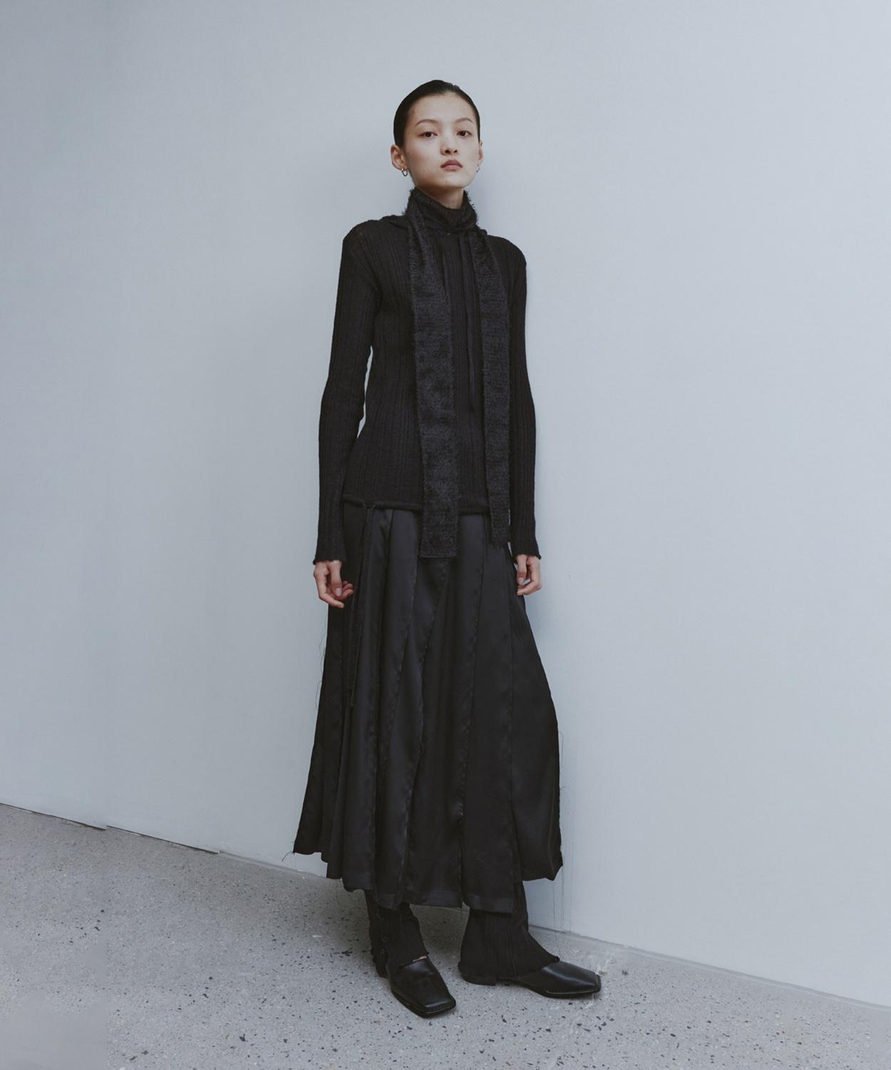 Youth Hooded Knit Top - Black S