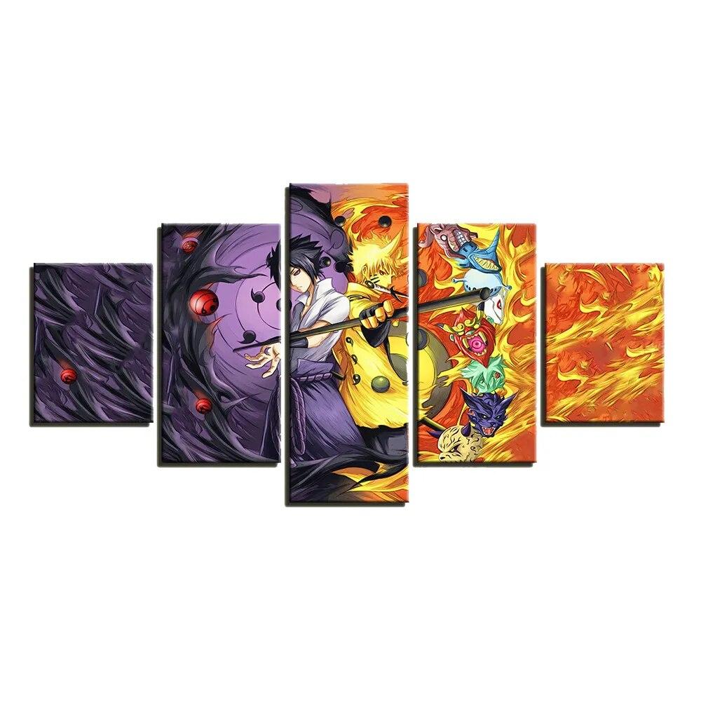 

5 Панель Фильм Ниндзя Рамки Художественные Фотографии Модульная Живопись Печатный Холст Настенный Плакат Украшение Дома HD Современная Гостиная Без Рамки 20x35cm*2 20x45cm*2 20x55cm*1