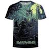 Popular Men's New Living Dead 3 D Printing Rock Round Collar Short Sleeve T-shirt Fashion Leisure T-shirt of Heavy Metals