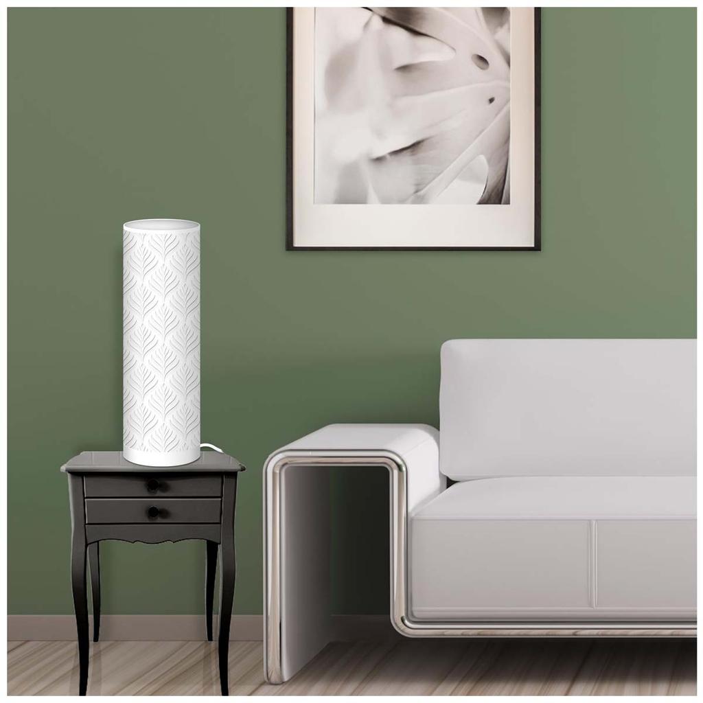 Les Trésors De Lily [A0539] - Lampa materiałowa biała 'Boho' - 63x20 cm