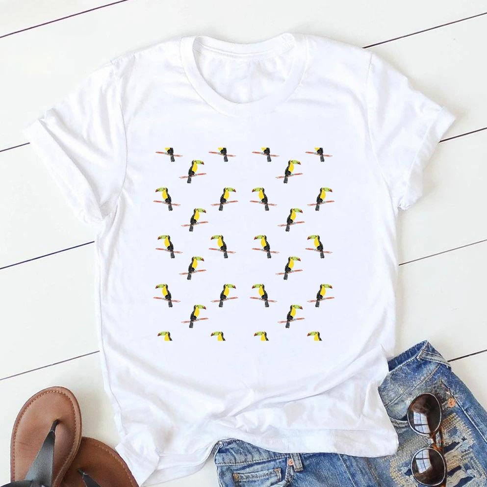 Buntes Löwe/Giraffe/Zebra/Katze/Vogel/Kuh Blumen 3D-Druck T-Shirt Damen Sommer Mode Oberteile T-Shirt