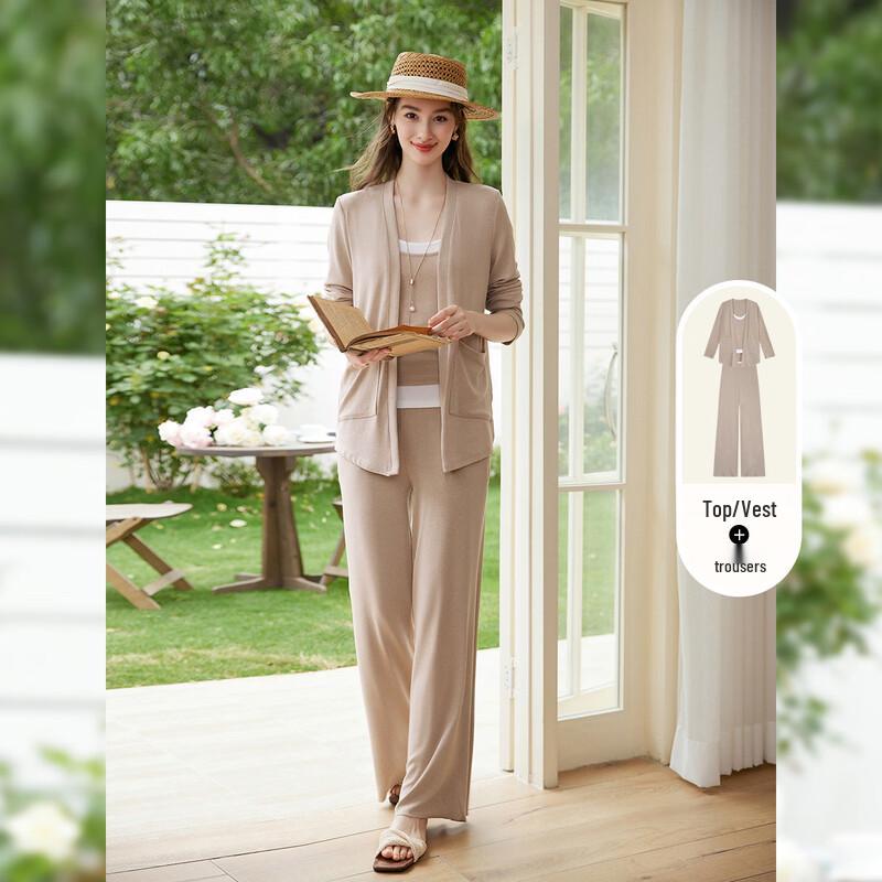 Women s Relaxed Fit Knitted 3-Piece Set L