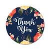 Darling Souvenir 45 Pcs Round Floral Border Black Thank You Stickers Wedding Envelope Seal-1.6