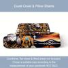 3pcs Tribe Duvet Cover Set Ethnic Style Dreamcatcher Eagle Print Aztec Bedding Set Soft Comfortable Duvet Cover For Bedroom