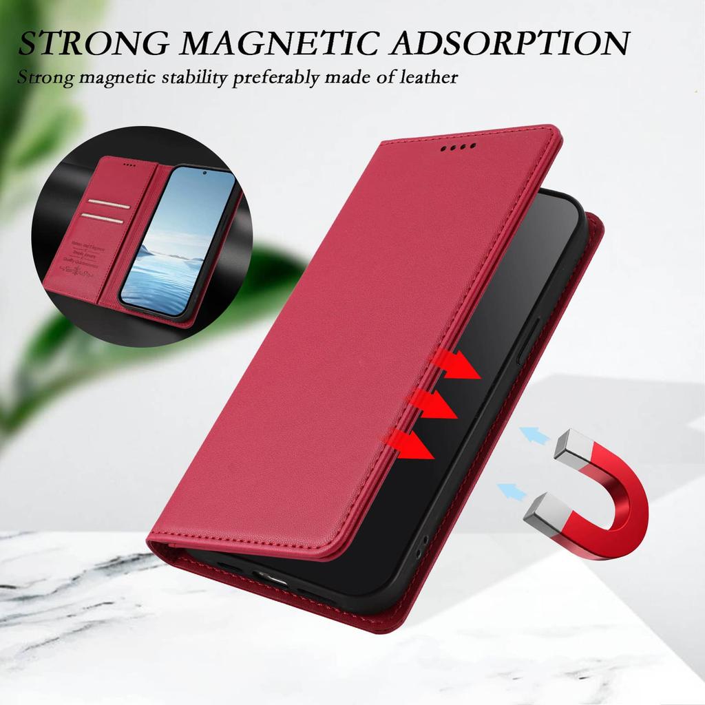 WEFOR Wallet Case für Samsung Galaxy S22 S21 S20 Ultra S10 S9 S8 Plus S7 S6 mit magnetischer Klapphülle, Kartenfächern & Ständer