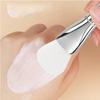 1pcs Full Skin Universal Double-Layer Silicone Facial Mask Brush, Metal Handle, Two Tone, Apply Cleaning Two In One Beauty Tool