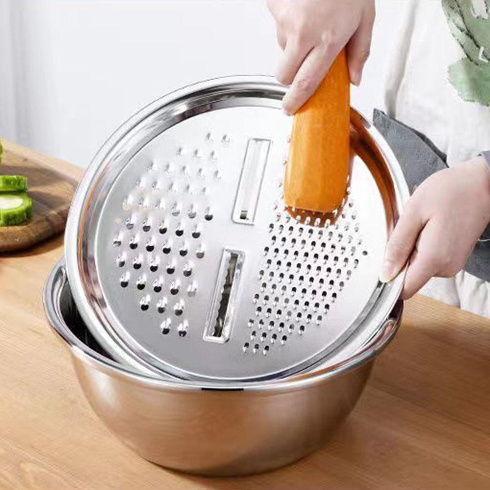 Thickened Vegetable Slicer Grater Stackable Mixing Bowl Set Vegetable Washing