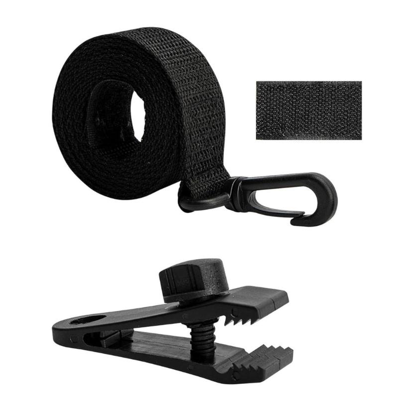 18/24Pcs Pool Solar Blanket Straps Set Swimming Pool Clips Solar Blanket Straps Set with Hook Clips Touch Fastener