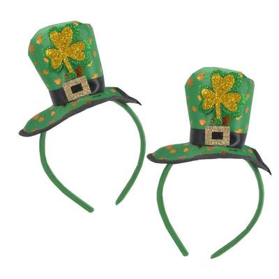 Serre-tête Nœud Vert Pailleté Trèfle pour St. Fête de la Saint-Patrick