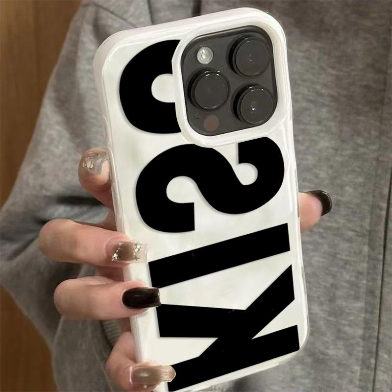 Stylish English Word Kiss Pattern Phone Case For iPhone 17 Pro Max Air 16 15 13 11 12 14 Plus 17E 16E Back Cover Shell Coque