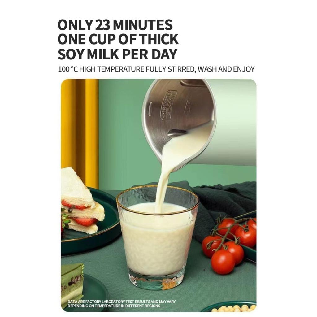 מכונת חלב סויה ניידת 350 מ"ל עם מסחטה, בלנדר ומתג בטיחות