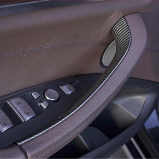 1Set ABS Carbon Fiber Car Inner Door Handle Inner Cover For BMW X3 X4 2018-