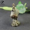 Antique Copper Blessing Cock Figurines Miniatures Desktop Ornament Vintage Lucky Animal Chicken Statue Decors Crafts Accessories