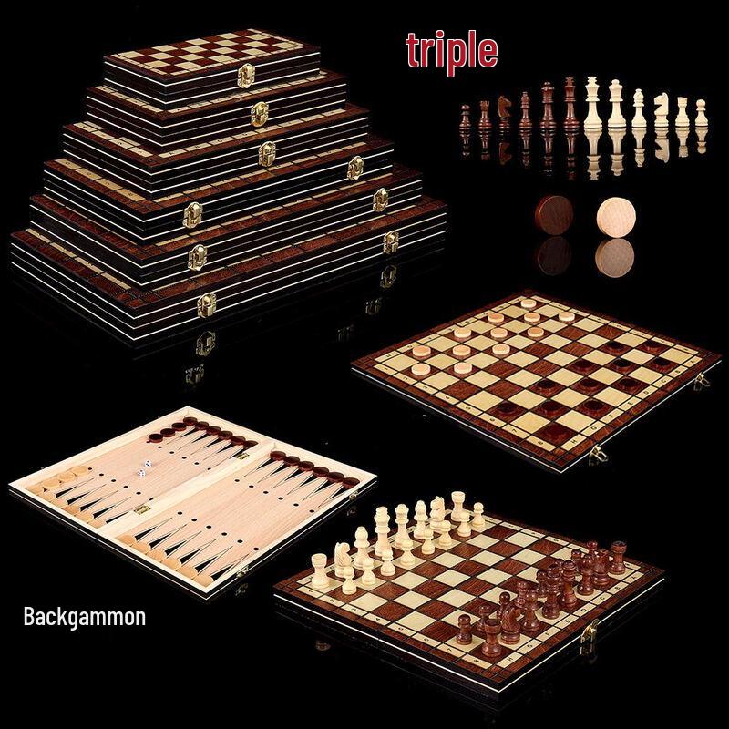 Brangdy Wooden Foldable Chess Set