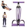 Women Pedal Resistance Band with Handle, 2/4/6-Tube Abdomen Waist Arm Legs Workout Band, Sit-Up Tension Rope Ankle Puller Exercise Equipment