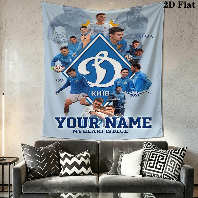 Custom Dynamo Kyiv Wall Hanging Printed Fabric Blanket Decorative Tapestries for Bedroom Living Room Home Decor