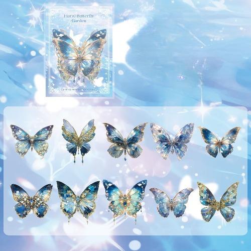 Early Mo Butterfly Bronzing Sticker Pack Dreamland Redemption Series High-value Butterfly Ins Hand Account Diy Decorative Stickers