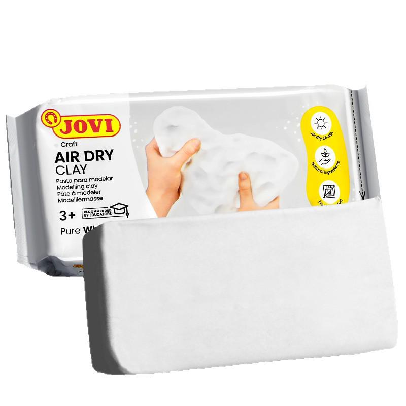 Air-Dry Stone Plasticine Clay 250g - White No-Bake Pottery Clay with Varnish and Tools