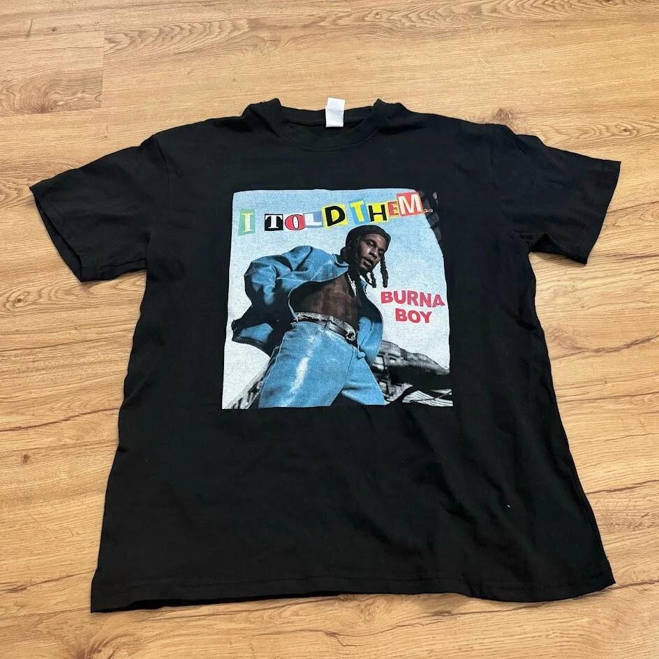 Burna Boy Shirt Adults XL Black Concert Rapper Tee I Told Them Tour 2024 S