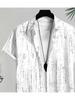 Men'S Casual Short Sleeve Shirt, Multiple Specifications Available, Polyester (Terylene) Material, Stylish Spot Pattern Print, Suitable for Daily Wear