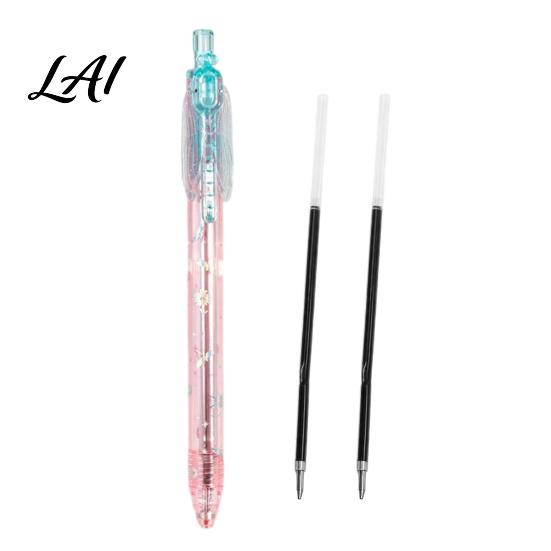 Handschrift Gereedschap voor Kantoor Glanzende Vleugels Transparant Plastic Pen Libelle Gel Schrijfwaren met Interactieve Decoratieve Pennen Dagelijks Gebruik Flapperend