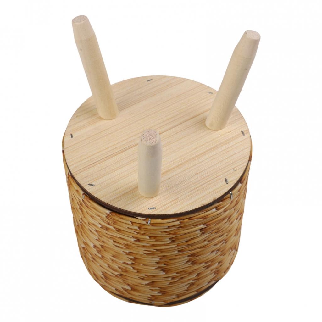 Desktop Plant Storage Indoor Rattan Flower Stand Triangular Bracket