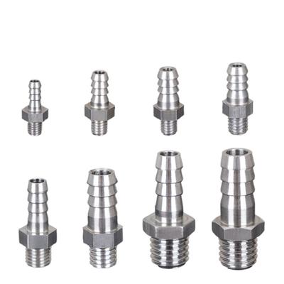 M3 M4 M5 M6 M8 M10 M12 M14 M16 Metric Male To 3 4 5 6 8 10 12 Mm Hose Barb Nipple 304 Stainless Steel Pipe Fitting Air Water Gas