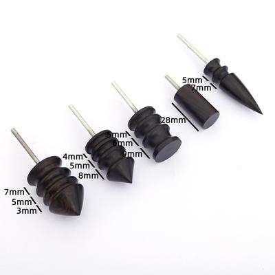 Leather Edge Polishing Slicker Black Ebony Wood Leather Burnisher Polished Rods Sandalwood DIY Tool Grinding Head