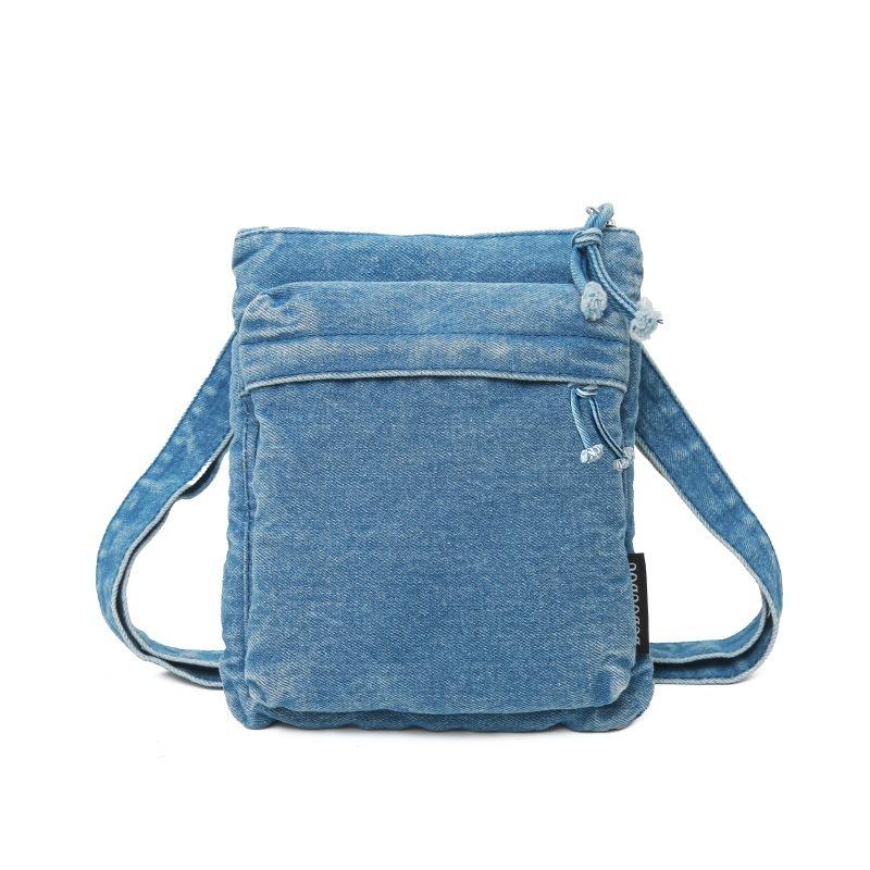 Washed Denim Crossbody Fashionable Phone Bag