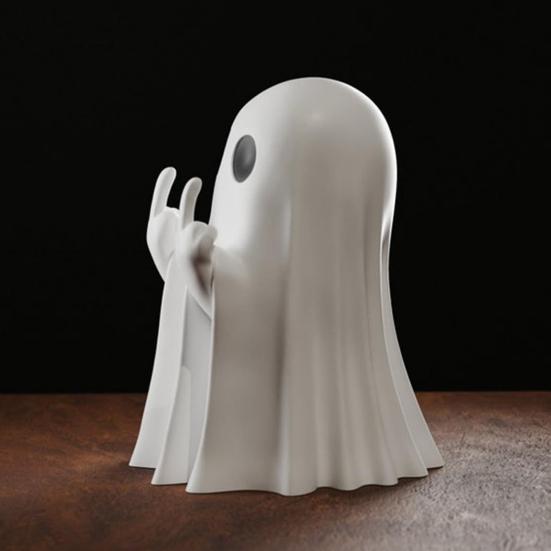 Halloween Ghost Figurine Cute Small Finger Ghost Statue Spooky Resin