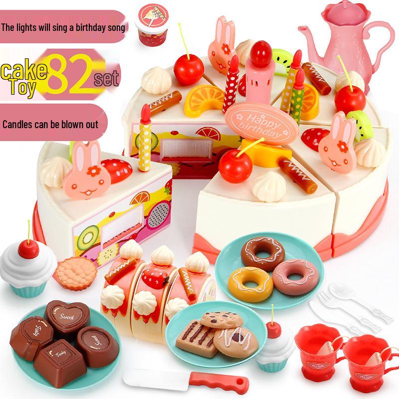 DIY Singing Birthday Cake Candle & Cutting Toy for Kids
