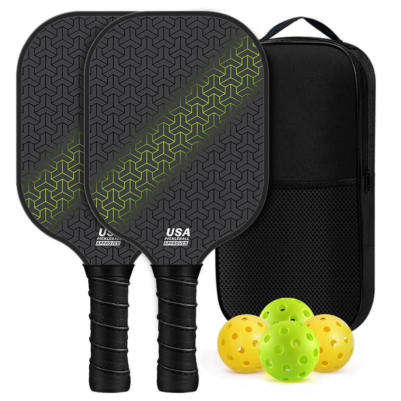 Glass Fiber Pickleball Paddle Set Kids Adults Family Couples Advanced Rackets