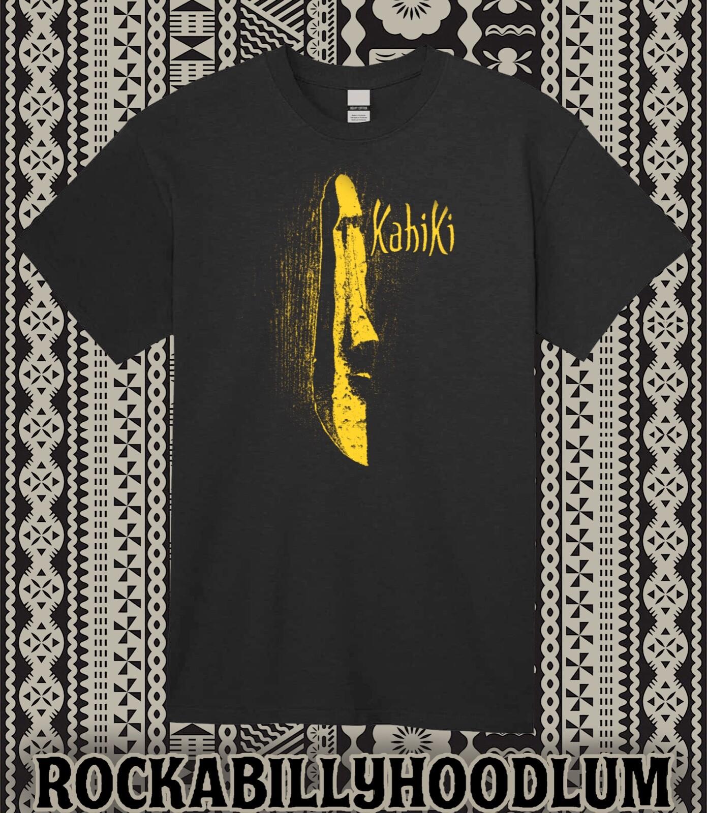 Retro Tiki T Shirt White Cotton Bar Mug Restaurant The Kahiki Moai Yellow XL