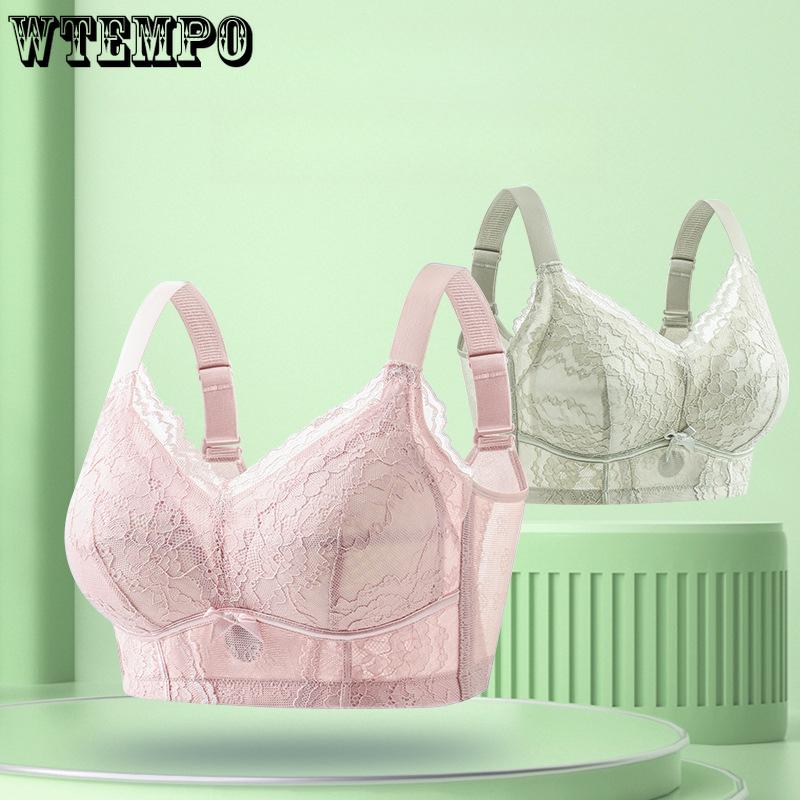 

Underwear Women s Thin Anti Sagging Sexy Lace Bra with Double Breasts and Large Size Bra 34/75B чорний