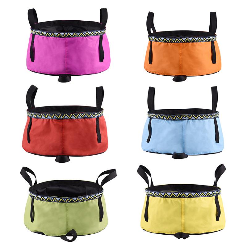 6/8/12L Folding Washing Basin 8.5L Outdoor Hiking Camping Bucket Portable Water Pot