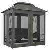 Balancelle convertible - vidaXL - Anthracite - 220x160x240 cm - Acier enduit de poudre - 3 personnes