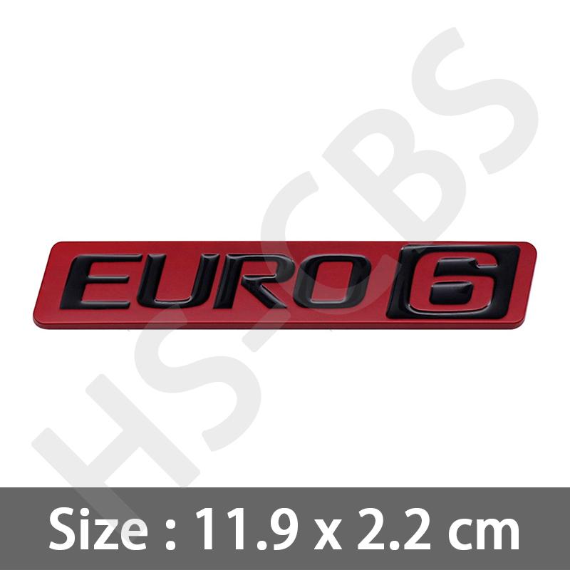 

3D Металлическая эмблема EURO6 Значок EURO 6 Наклейки на кузов двери крыла автомобиля для Volvo FH420 FMX500 FMX330 FM FH16 FWL FH XL FM420 FL
