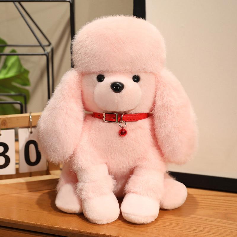 

Милая кукла-пудель, плюшевая игрушка, кукла-щенок, детская успокаивающая тряпичная кукла, подарок на день рождения для девочки 23cm（0.25kg） розовый