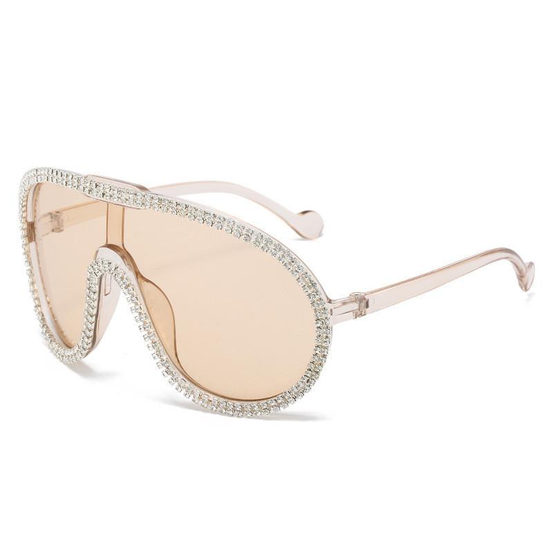 High-end Y2k Sports Sunglasses With Diamond Embellishment European And American Ins Fashionable Eyeglasses StyleF