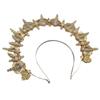 Vintage Lolita Jewelry Accessories Embossed Moon Halo Crown Pearl Decor Headband Metal Tiara DIY Material Package