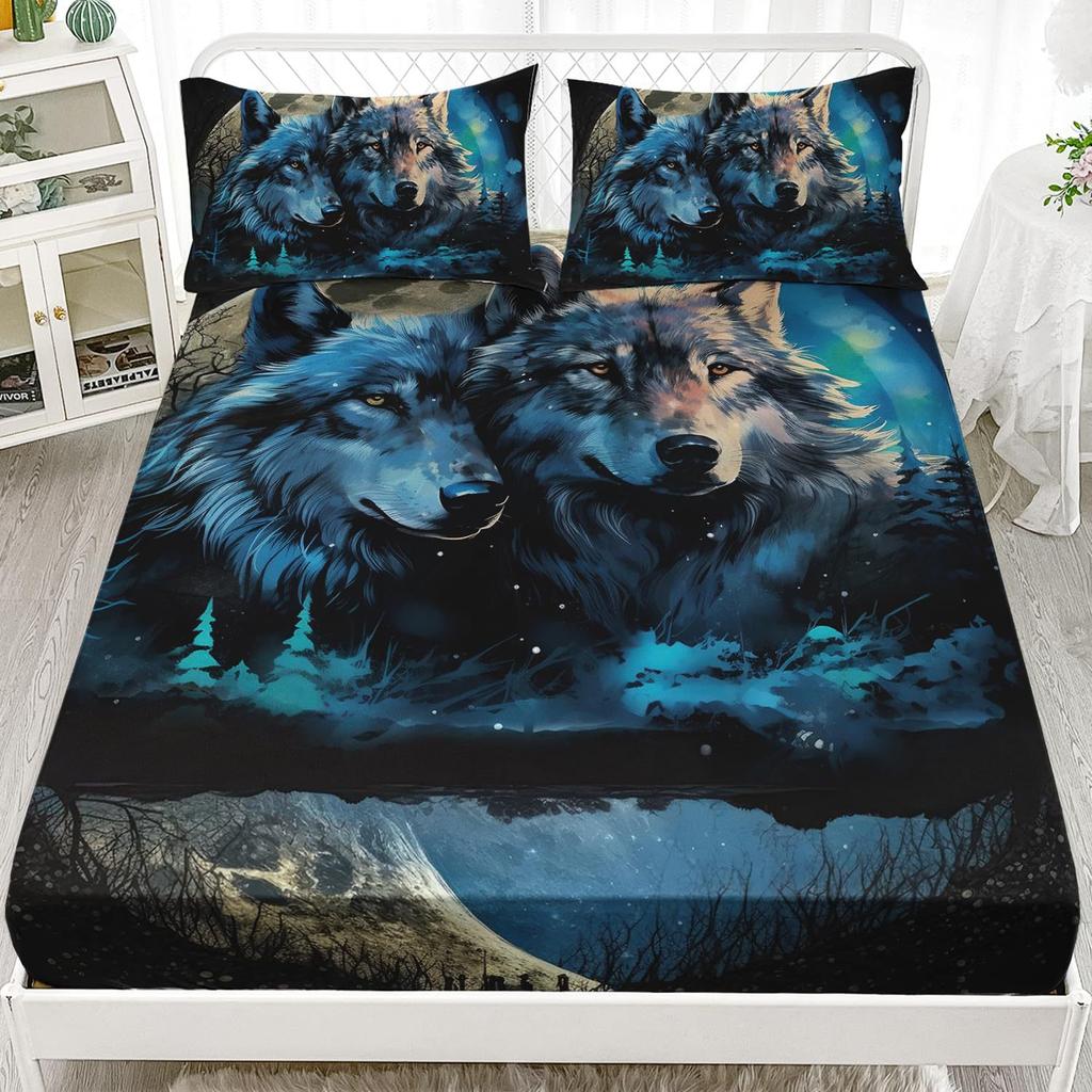 Animal Pattern Mattress Three-Piece Digital Printing Bedding Set, Mattress Three-Piece Set For Children And Adults