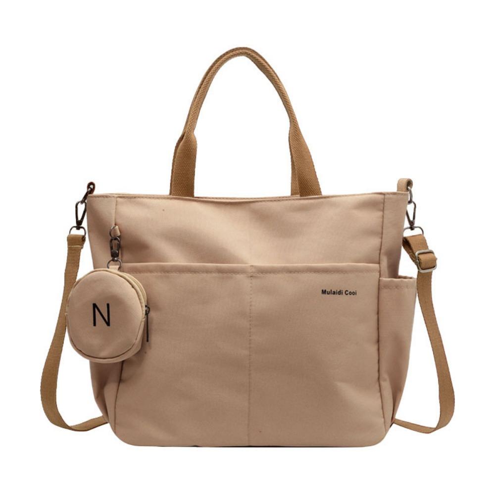 

Wear Resistant Crossbody Bag Large Capacity Women Handbag Multifunctional Oxford Tote Bag for Work хаки