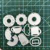 Coffee Cup Metal Cutting Dies DIY Craft Carbon Steel Embossing Template Stencil Scrapbooking for Card Die Cuts Mold