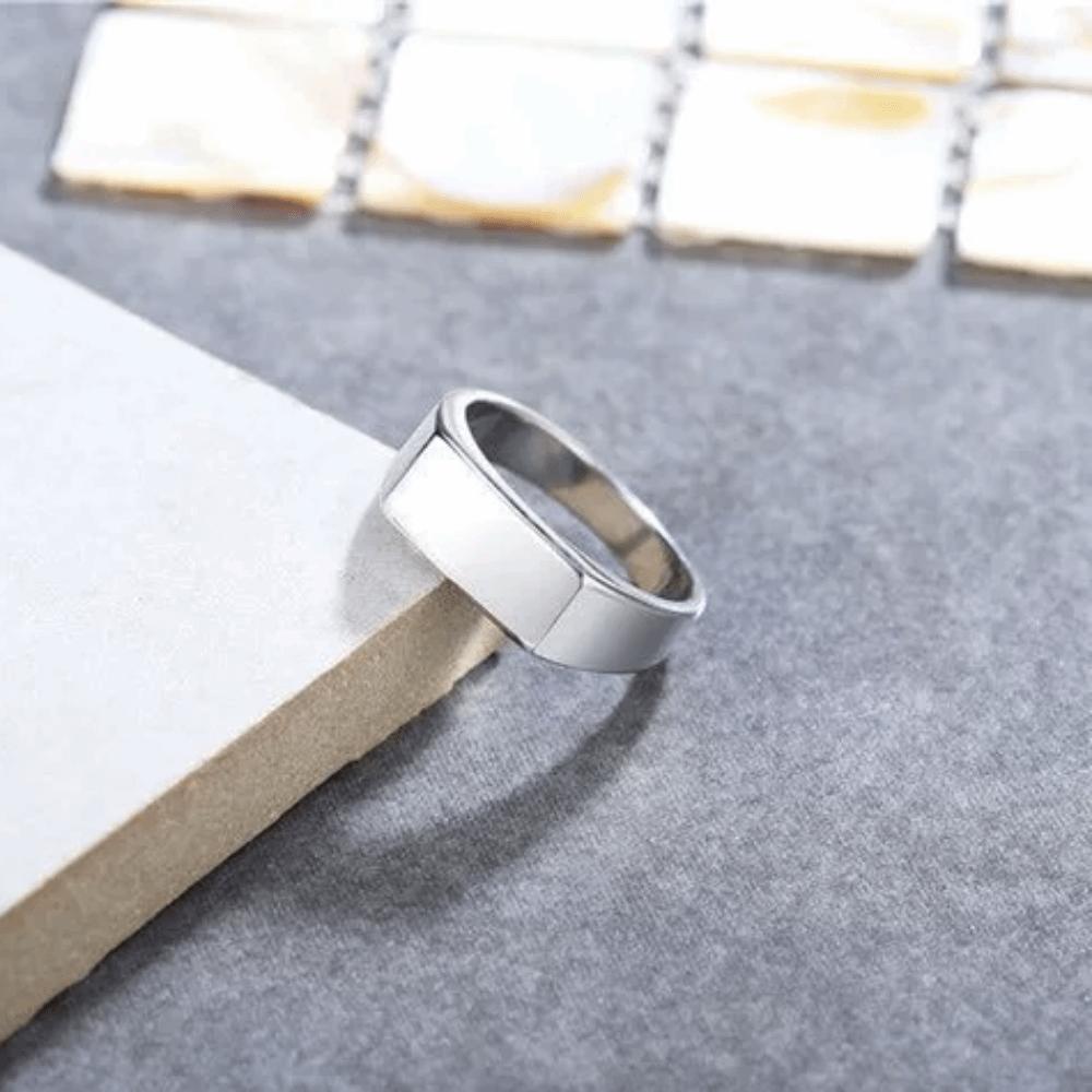 Jewelry Titanium Seal Ring Korean Ins Style Finger Ring Punk Stainless Steel Ring Men Women