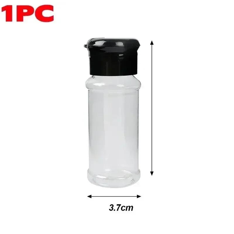 60ml Klarsicht-Kunststoff-Gewürzglas Küchen-Würzsauce-Flasche Salz-Pfeffer-Streuer Behälter Barbecue-Würzmittel-Gewürzaufbewahrungswerkzeuge