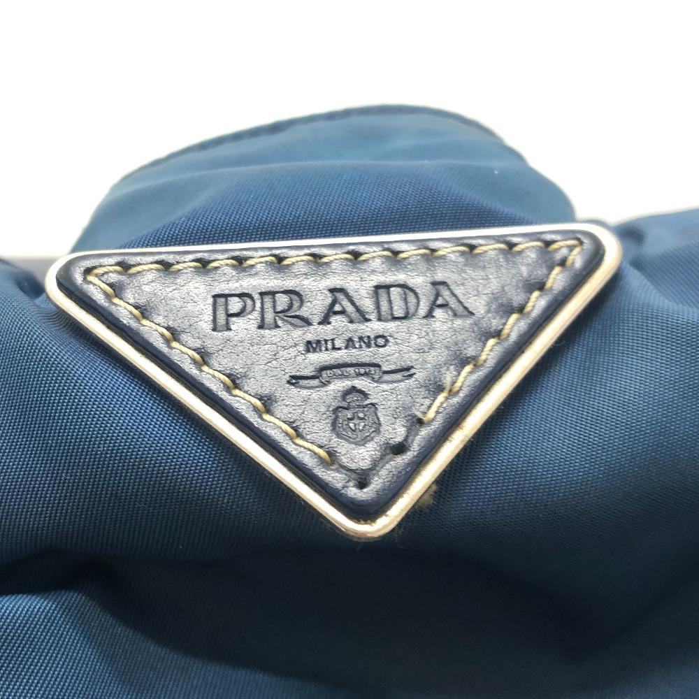 PRADA VA0677 Triangle logo Tote bag Nylon blue/SilverHardware